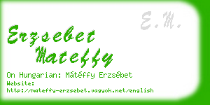 erzsebet mateffy business card