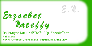 erzsebet mateffy business card